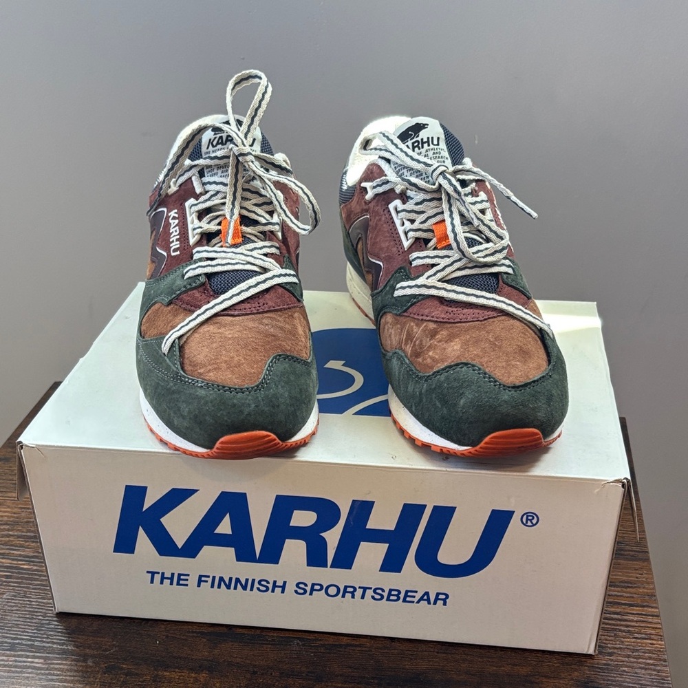 Karhu Men's Retro Suede & Mesh Sneakers - Brown/Green